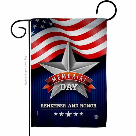 CUADRILATERO 13 x 18.5 in. Memorial Day Star American Vertical Garden Flag with Double-Sided CU3912280